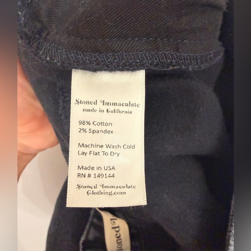 Stoned Immaculate High Waisted Skinny Jeans Black Size 25 - Picture 4 of 8